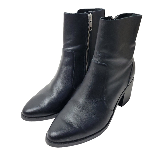 Treasure & Bond | Black Genuine Leather Boots Womens 7 - Picture 2 of 10